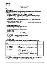 Đề kiểm tra một tiết học kì I Sinh học lớp 8